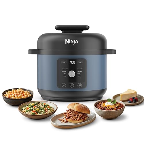 Ninja HyperHeat 9-in-1 Electric Pressure Cooker | 6.5 Qt Multi Cooker with Sear/Sauté, Slow Cooker, Rice Cooker, Sous Vide | 1200W | Fast Cooking, PFAS-Free Pot | Blue Macaron | PC201 - My Kitchen Products