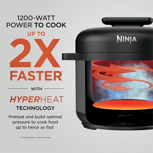 Ninja HyperHeat 9-in-1 Electric Pressure Cooker | 6.5 Qt Multi Cooker with Sear/Sauté, Slow Cooker, Rice Cooker, Sous Vide | 1200W | Fast Cooking, PFAS-Free Pot | Dark Gray | PC201GY - My Kitchen Products