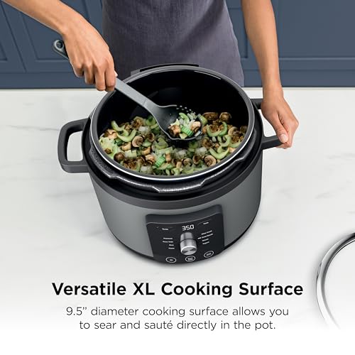 Ninja HyperHeat 9-in-1 Electric Pressure Cooker | 6.5 Qt Multi Cooker with Sear/Sauté, Slow Cooker, Rice Cooker, Sous Vide | 1200W | Fast Cooking, PFAS-Free Pot | Dark Gray | PC201GY - My Kitchen Products