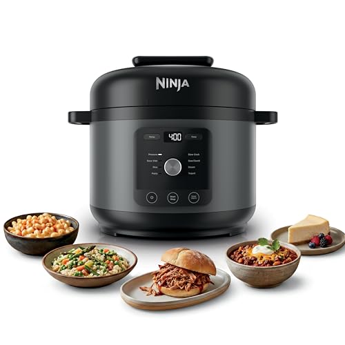 Ninja HyperHeat 9-in-1 Electric Pressure Cooker | 6.5 Qt Multi Cooker with Sear/Sauté, Slow Cooker, Rice Cooker, Sous Vide | 1200W | Fast Cooking, PFAS-Free Pot | Dark Gray | PC201GY - My Kitchen Products