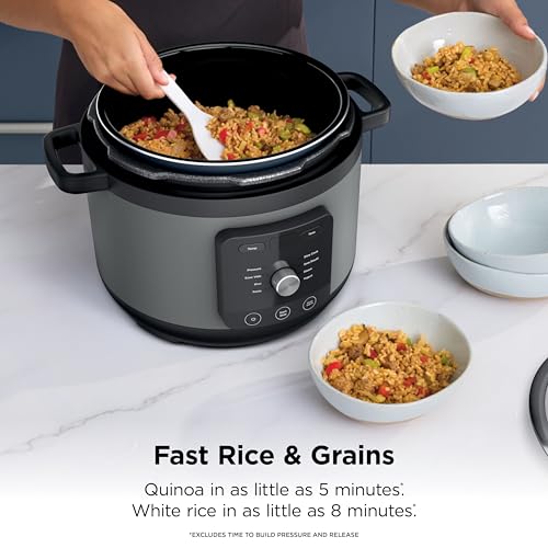 Ninja HyperHeat 9-in-1 Electric Pressure Cooker | 6.5 Qt Multi Cooker with Sear/Sauté, Slow Cooker, Rice Cooker, Sous Vide | 1200W | Fast Cooking, PFAS-Free Pot | Dark Gray | PC201GY - My Kitchen Products