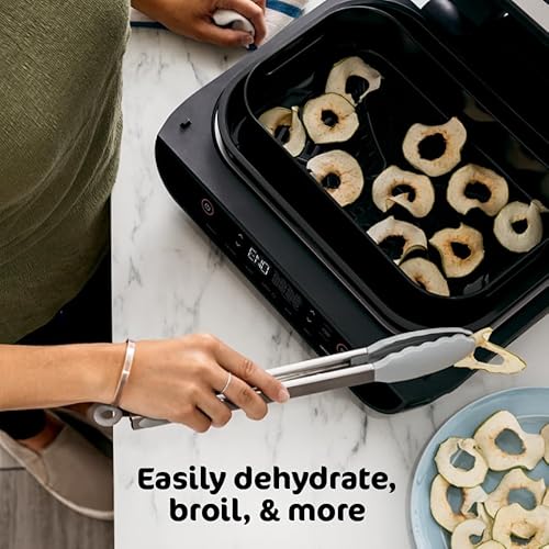 Ninja | Indoor Grill and Air Fryer| Foodi Smart XL | 6-in-1 Grill, Air Fry, Roast, Bake, Broil, Dehydrate & Crisp |Smart Thermometer & Splatter Shield | Dishwasher Safe Parts | Black/Silver | FG551 - My Kitchen Products