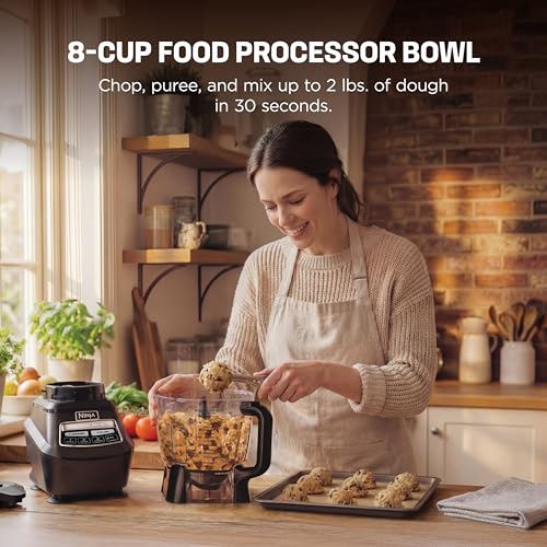 Ninja Kitchen System | All-in-One Food Processor & Blender for Smoothies | Includes Pitcher, (2) 16 oz. To-Go Cups & 8-Cup Bowl | Makes Salsa, Dough, Shakes, & Frozen Drinks | 1500W | Black | BL770 - My Kitchen Products