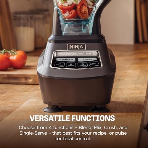 Ninja Kitchen System | All-in-One Food Processor & Blender for Smoothies | Includes Pitcher, (2) 16 oz. To-Go Cups & 8-Cup Bowl | Makes Salsa, Dough, Shakes, & Frozen Drinks | 1500W | Black | BL770 - My Kitchen Products