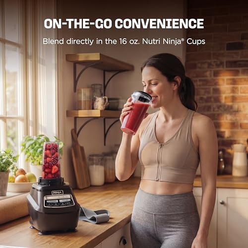 Ninja Kitchen System | All-in-One Food Processor & Blender for Smoothies | Includes Pitcher, (2) 16 oz. To-Go Cups & 8-Cup Bowl | Makes Salsa, Dough, Shakes, & Frozen Drinks | 1500W | Black | BL770 - My Kitchen Products