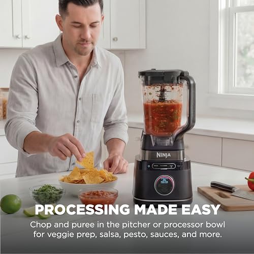 Ninja Kitchen System | Food Processor & Blender with BlendSense Technology | 8-Cup Bowl & 24-oz. To-Go Cup | For Smoothies, Cookie Dough, Salsa & More | 1800-Peak-Watt | Black | TB401 - My Kitchen Products