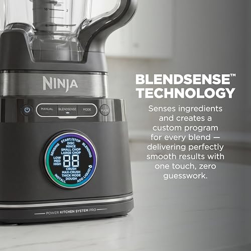 Ninja Kitchen System | Food Processor & Blender with BlendSense Technology | 8-Cup Bowl & 24-oz. To-Go Cup | For Smoothies, Cookie Dough, Salsa & More | 1800-Peak-Watt | Black | TB401 - My Kitchen Products