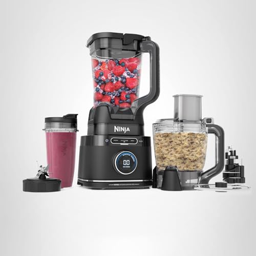 Ninja Kitchen System | Food Processor & Blender with BlendSense Technology | 8-Cup Bowl & 24-oz. To-Go Cup | For Smoothies, Cookie Dough, Salsa & More | 1800-Peak-Watt | Black | TB401 - My Kitchen Products