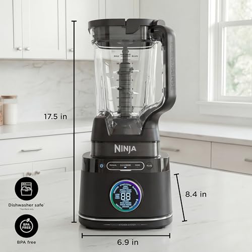 Ninja Kitchen System | Food Processor & Blender with BlendSense Technology | 8-Cup Bowl & 24-oz. To-Go Cup | For Smoothies, Cookie Dough, Salsa & More | 1800-Peak-Watt | Black | TB401 - My Kitchen Products