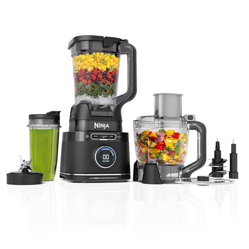 Ninja Kitchen System | Food Processor & Blender with BlendSense Technology | 8-Cup Bowl & 24-oz. To-Go Cup | For Smoothies, Cookie Dough, Salsa & More | 1800-Peak-Watt | Black | TB401 - My Kitchen Products