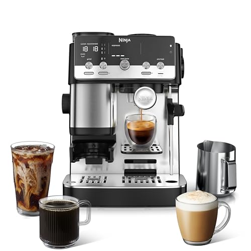 Ninja Luxe™ Café Mini | Espresso Machine & Drip Coffee | Built-in Burr Grinder, Precision Scale & Manual Steam Wand | Lattes, Cappuccinos & More | Stainless Steel | ES301 - My Kitchen Products