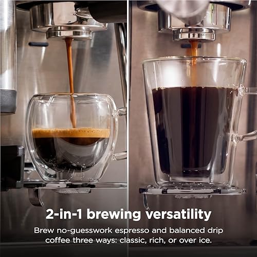 Ninja Luxe™ Café Mini | Espresso Machine & Drip Coffee | Built-in Burr Grinder, Precision Scale & Manual Steam Wand | Lattes, Cappuccinos & More | Stainless Steel | ES301 - My Kitchen Products