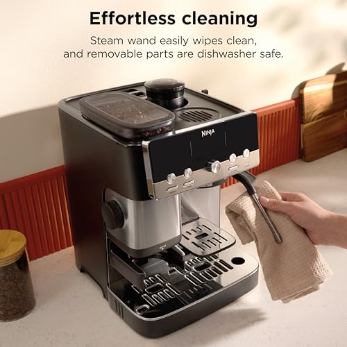 Ninja Luxe™ Café Mini | Espresso Machine & Drip Coffee | Built-in Burr Grinder, Precision Scale & Manual Steam Wand | Lattes, Cappuccinos & More | Stainless Steel | ES301 - My Kitchen Products