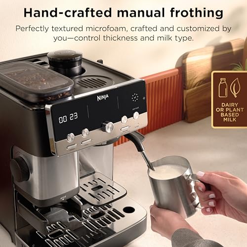 Ninja Luxe™ Café Mini | Espresso Machine & Drip Coffee | Built-in Burr Grinder, Precision Scale & Manual Steam Wand | Lattes, Cappuccinos & More | Stainless Steel | ES301 - My Kitchen Products