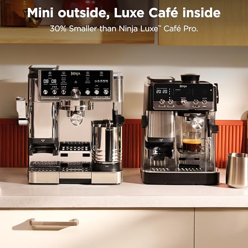 Ninja Luxe™ Café Mini | Espresso Machine & Drip Coffee | Built-in Burr Grinder, Precision Scale & Manual Steam Wand | Lattes, Cappuccinos & More | Stainless Steel | ES301 - My Kitchen Products