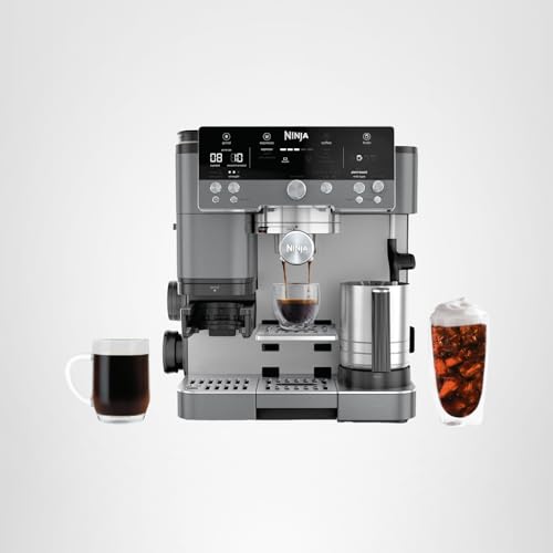 Ninja Luxe Café Premier 3-in-1 Espresso Machine, Drip Coffee, & Rapid Cold Brew | Built-in Coffee Grinder, Hands-Free Milk Frother, Assisted Tamper for Cappuccinos & Lattes | Gunmetal | ES601GM - My Kitchen Products