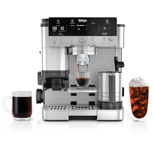 Ninja Luxe Café Premier 3-in-1 Espresso Machine, Drip Coffee, & Rapid Cold Brew | Built-in Coffee Grinder, Hands-Free Milk Frother, Assisted Tamper for Cappuccinos & Lattes | Stainless Steel | ES601 - My Kitchen Products
