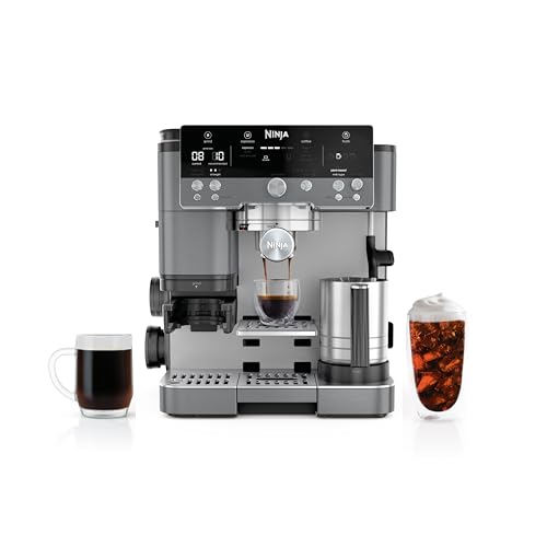 Ninja Luxe Café Premier 3-in-1 Espresso Machine, Drip Coffee, & Rapid Cold Brew | Built-in Coffee Grinder, Hands-Free Milk Frother, Assisted Tamper for Cappuccinos & Lattes | Gunmetal | ES601GM - My Kitchen Products