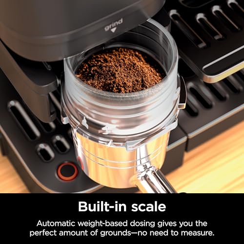 Ninja Luxe Café Premier, Espresso Machine, Drip Coffee Maker and Rapid Cold Brew, Integrated Grinder, Assisted Tamper, Hands-Free Frother, Cappuccinos and Lattes, Dairy or Non-Dairy, Black, ES601BK - My Kitchen Products