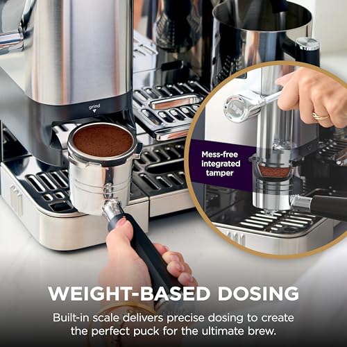Ninja Luxe Café Pro Series, Espresso Machine, Drip Coffee, Cold Brew, Hot Water, Integrated Tamper, Built-in Grinder, Hands-Free Frother for Cappuccinos, Lattes, Americanos, Dairy or Non-Dairy, ES701 - My Kitchen Products