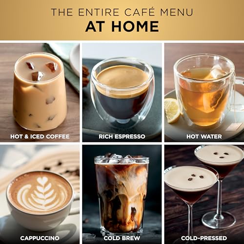 Ninja Luxe Café Pro Series, Espresso Machine, Drip Coffee, Cold Brew, Hot Water, Integrated Tamper, Built-in Grinder, Hands-Free Frother for Cappuccinos, Lattes, Americanos, Dairy or Non-Dairy, ES701 - My Kitchen Products