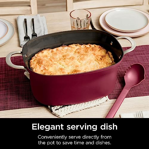 Ninja MC1000 Foodi PossibleCooker 8.5 Quart Multi-Cooker,with 4-in-1 Slow Cooker,Dutch Oven & More,Glass Lid & Integrated Spoon,Nonstick,Oven Safe Pot to 500°F,Cherry Tarte (Renewed) - My Kitchen Products