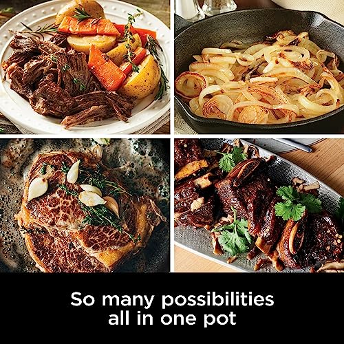 Ninja MC1000 Foodi PossibleCooker 8.5 Quart Multi-Cooker,with 4-in-1 Slow Cooker,Dutch Oven & More,Glass Lid & Integrated Spoon,Nonstick,Oven Safe Pot to 500°F,Cherry Tarte (Renewed) - My Kitchen Products