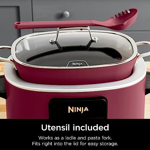 Ninja MC1000 Foodi PossibleCooker 8.5 Quart Multi-Cooker,with 4-in-1 Slow Cooker,Dutch Oven & More,Glass Lid & Integrated Spoon,Nonstick,Oven Safe Pot to 500°F,Cherry Tarte (Renewed) - My Kitchen Products