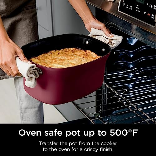 Ninja MC1000 Foodi PossibleCooker 8.5 Quart Multi-Cooker,with 4-in-1 Slow Cooker,Dutch Oven & More,Glass Lid & Integrated Spoon,Nonstick,Oven Safe Pot to 500°F,Cherry Tarte (Renewed) - My Kitchen Products