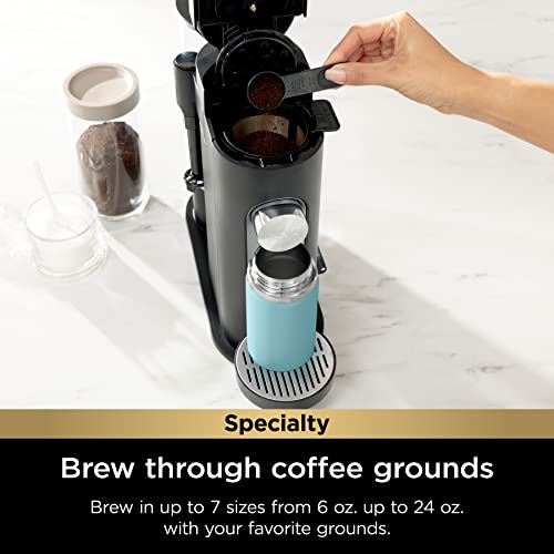 Ninja PB051 Pods & Grounds Specialty Single-Serve Coffee Maker, Compatible with K-Cups, Built-In Milk Frother, 6-oz. Cup to 24-oz. Travel Mug Sizes, Black (Renewed) - My Kitchen Products