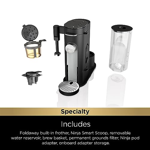 Ninja PB051 Pods & Grounds Specialty Single-Serve Coffee Maker, Compatible with K-Cups, Built-In Milk Frother, 6-oz. Cup to 24-oz. Travel Mug Sizes, Black (Renewed) - My Kitchen Products