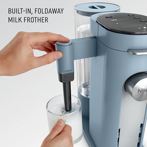 Ninja Pod & Grounds Specialty XL Single-Serve Coffee Maker, K-Cup Pod Compatible, Brews Grounds, Compact Design, Built-In Milk Frother, 68-oz. Reservoir, 6oz. Cup-24oz. Mug Sizes, Denim Blue, PB055ABL - My Kitchen Products
