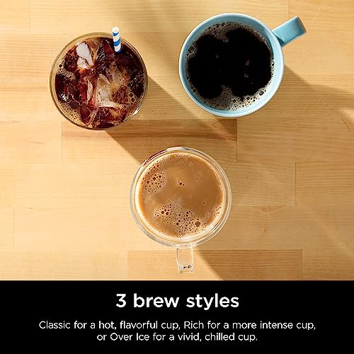 Ninja Pods & Grounds Single-Serve Coffee Maker, K-Cup Pod Compatible, Brews Grounds, Compact Design, 56-oz. Reservoir, 6-oz. Cup to 24-oz. Travel Mug Brew Sizes, Iced Coffee Maker, Stone, PB041ST - My Kitchen Products