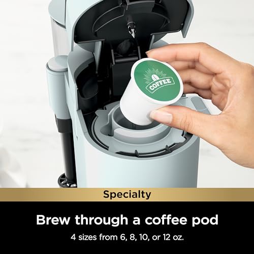 Ninja Pods & Grounds Specialty Single-Serve Coffee Maker, Compatible with K-Cups, Built-In Milk Frother, 6-oz. Cup to 24-oz. Travel Mug Sizes, Iced Coffee Maker, Glacier Blue, PB051GB (Renewed) - My Kitchen Products