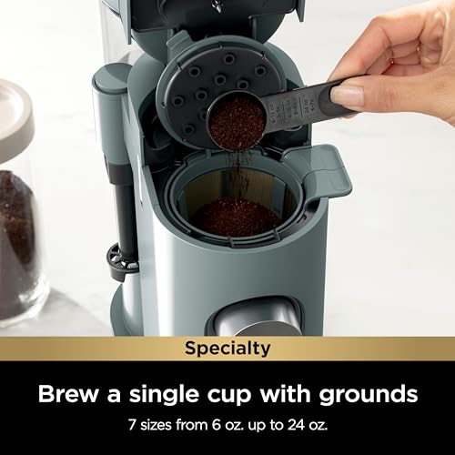 Ninja Pods & Grounds Specialty Single-Serve Coffee Maker, Compatible with K-Cups, Built-In Milk Frother, 6-oz. Cup to 24-oz. Travel Mug Sizes, Iced Coffee Maker, Sage Green, PB051SG (Renewed) - My Kitchen Products
