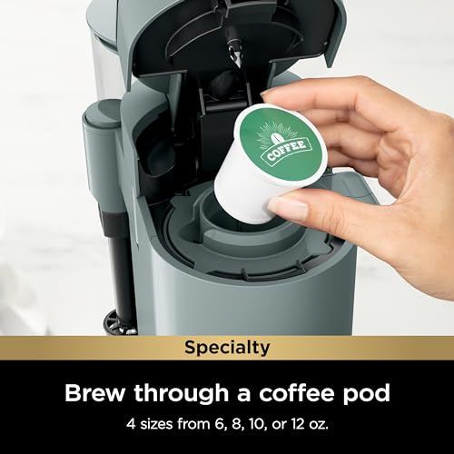 Ninja Pods & Grounds Specialty Single-Serve Coffee Maker, Compatible with K-Cups, Built-In Milk Frother, 6-oz. Cup to 24-oz. Travel Mug Sizes, Iced Coffee Maker, Sage Green, PB051SG (Renewed) - My Kitchen Products