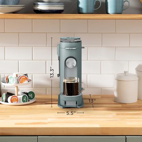 Ninja Pods & Grounds Specialty Single-Serve Coffee Maker, K-Cup Pod Compatible, Built-In Milk Frother, 6-oz. Cup to 24-oz. Travel Mug Sizes, Iced Coffee Maker, 1550 watts, Sage Green, PB051SG - My Kitchen Products