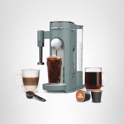 Ninja Pods & Grounds Specialty Single-Serve Coffee Maker, K-Cup Pod Compatible, Built-In Milk Frother, 6-oz. Cup to 24-oz. Travel Mug Sizes, Iced Coffee Maker, 1550 watts, Sage Green, PB051SG - My Kitchen Products