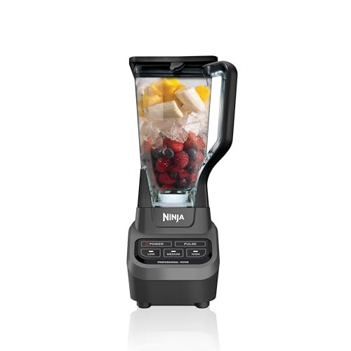 Ninja Professional Blender, Smoothie Blending, Drink Mixer, Grinder, Ice Crusher, Frozen Fruit Blending, 1000W Power, Total