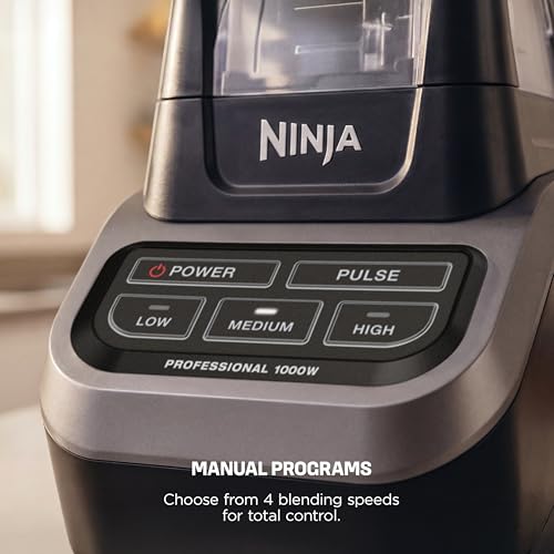 Ninja Professional Blender | Smoothie Blending, Drink Mixer, Grinder, Ice Crusher, Frozen Fruit Blending | 1000W Power, Total Crushing Technology, XL 72-oz. Pitcher | Black & Grey | BL610 - My Kitchen Products