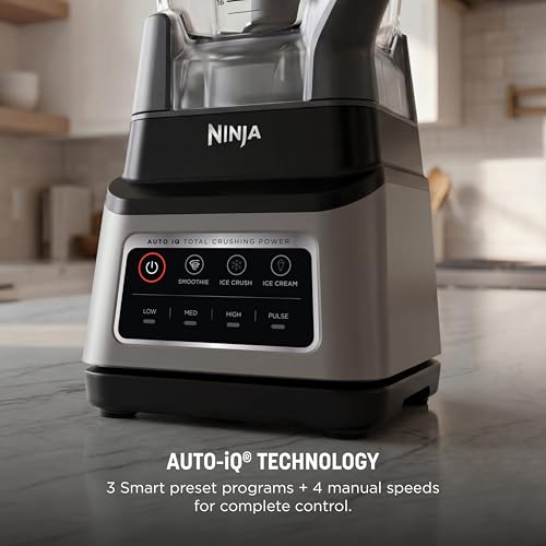 Ninja Professional Plus Blender with Auto-iQ | Smoothie and Ice Cream Maker, Frozen Drink Mixer, Margarita Machine | 3 Auto-iQ Presets, 1400W, 72-oz. Total Crushing Pitcher | Dark Grey | BN701 - My Kitchen Products