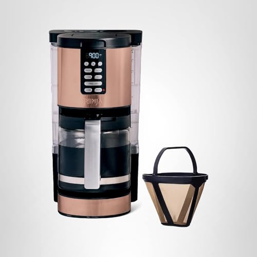 Ninja Programmable XL 14-Cup Coffee Maker PRO with Permanent Filter, 2 Brew Styles Classic & Rich, Delay Brew, Freshness Timer & Keep Warm, Dishwasher Safe, Copper, DCM201CP - My Kitchen Products