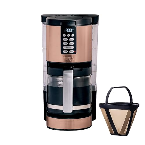 Ninja Programmable XL 14-Cup Coffee Maker PRO with Permanent Filter, 2 Brew Styles Classic & Rich, Delay Brew, Freshness Timer & Keep Warm, Dishwasher Safe, Copper, DCM201CP - My Kitchen Products