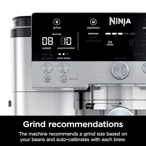 Ninja R-ES601 Luxe Café Premier Series Espresso Machine, Drip Coffee, Cold Brew, Grinder, Tamper, Frother, Silver (Renewed) - My Kitchen Products