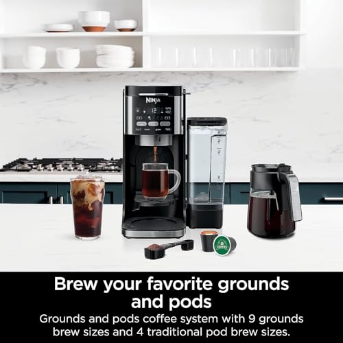 Ninja (Refurbished) Drip Coffee Maker | DualBrew Pro Hot & Iced Coffee | Compatible with K-Cup Pods | 3 Brew Styles (Classic, Rich, & Iced) | 60oz Removable Reservoir & Dishwasher Safe | (Renewed) - My Kitchen Products