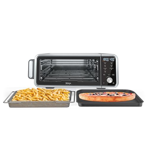 Ninja (Refurbished) SP201/FT205CO Digital Air Fry Pro Countertop 8-in-1 Oven with Extended Height, XL Capacity, Flip Up & Away, Basket, Wire Rack Crumb Tray, Silver, Black (Renewed) - My Kitchen Products