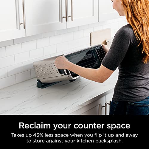 Ninja (Refurbished) SP201/FT205CO Digital Air Fry Pro Countertop 8-in-1 Oven with Extended Height, XL Capacity, Flip Up & Away, Basket, Wire Rack Crumb Tray, Silver, Black (Renewed) - My Kitchen Products