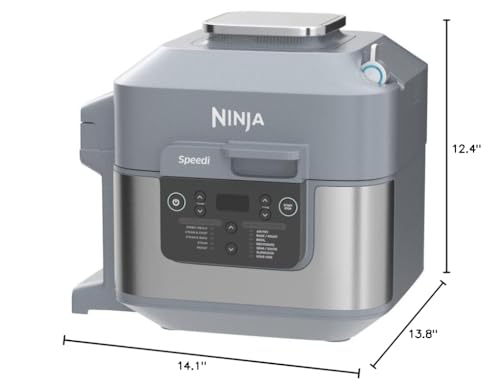 Ninja SF301 Speedi Rapid Cooker & Air Fryer, 6-Quart Capacity, 12-in-1 Functions to Steam, Bake, Roast, Sear, Sauté, Slow Cook, Sous Vide & More, 15-Minute Speedi Meals All In One Pot, Sea Salt Gray - My Kitchen Products