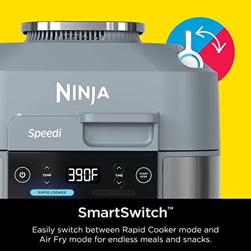 Ninja SF301 Speedi Rapid Cooker & Air Fryer, 6-Quart Capacity, 12-in-1 Functions to Steam, Bake, Roast, Sear, Sauté, Slow Cook, Sous Vide & More, 15-Minute Speedi Meals All In One Pot, Sea Salt Gray - My Kitchen Products