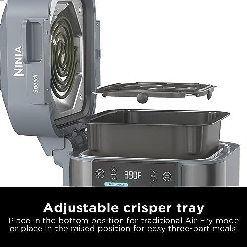 Ninja SF301 Speedi Rapid Cooker & Air Fryer, 6-Quart Capacity, 12-in-1 Functions to Steam, Bake, Roast, Sear, Sauté, Slow Cook, Sous Vide & More, 15-Minute Speedi Meals All In One Pot, Sea Salt Gray - My Kitchen Products